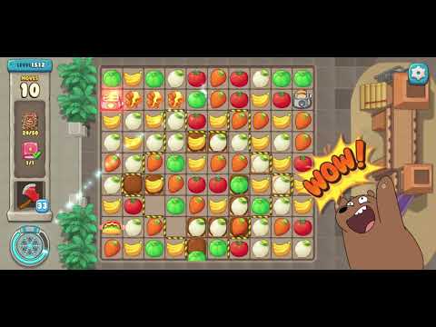 We Bare Bears Match3 Repairs Level 1512 - No Boosters
