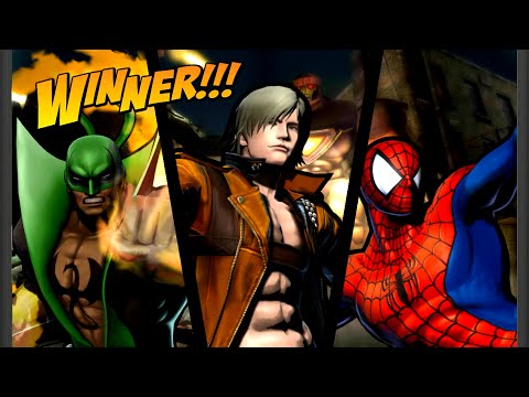 Spider-Man, Dante, Iron Fist Arcade [UMvC3]