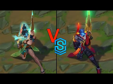 Prestige Spirit Blossom Springs Aphelios VS Lunar Beast Aphelios