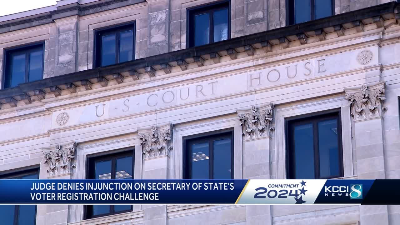 Federal judge sides with Iowa secretary of state over voter eligibility dispute