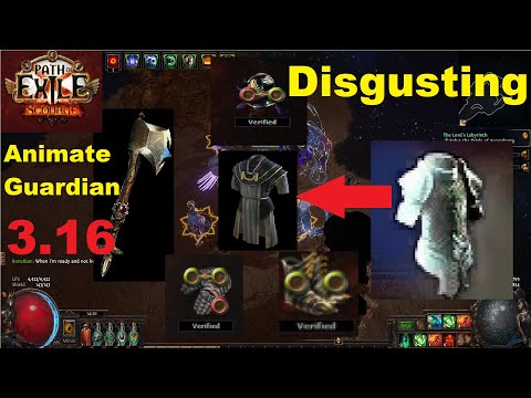 3.16 DISGUSTING Animate Guardian in Scourge League Poe & My Alt Quality Gems - 879