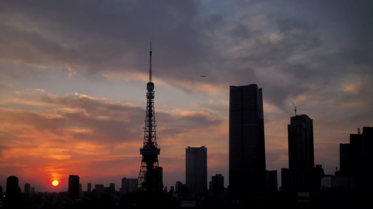 「東京マラソン前日」特別ライトアップの東京タワーTokyo Tower specially lit up the day before the Tokyo Marathon 2025.3.1