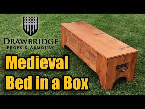 Medieval Bed in Box - Coverts from a Medieval Chest to Bed in 2 Minutes