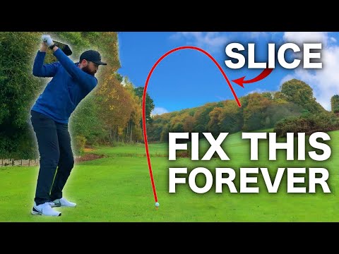 Part of a video titled How to: STOP slicing the golf ball | REALLY EASY TIPS - YouTube