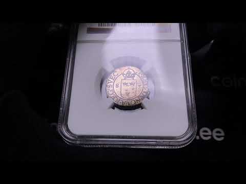 Auc 50. Lot 872. Sweden 1/2 öre 1585 - Johan III (1568-1592) - NGC MS 64