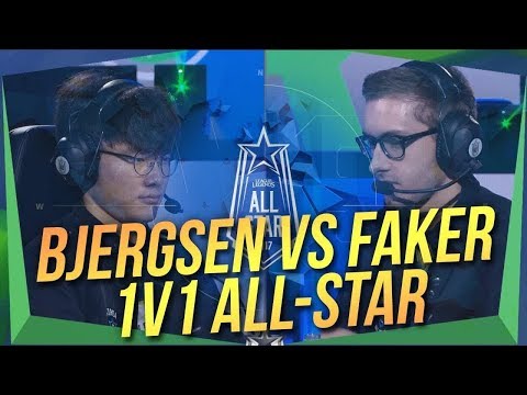 TSM Bjergsen vs SKT Faker 1v1 at All-Star 2017!