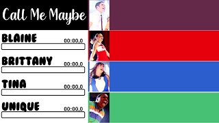 Glee - Call Me Maybe | Line Distribution + Lyrics