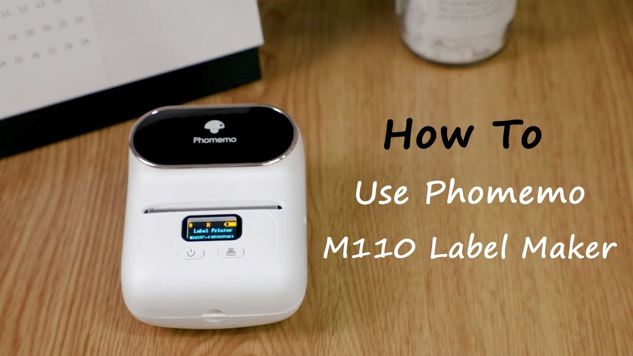 Phomemo M110 Tutorial: How to Use  M110 Label Maker | Print Master App Setup | Instruction Manual