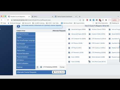 Requesting Electives In Aeries