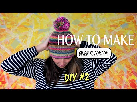 DIY Nr.2: XL PomPom für eine selbstgestrickte Beanie-Mütze basteln