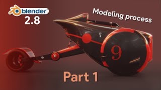 Blender 28 Timelapse modeling  Race car  Part 1