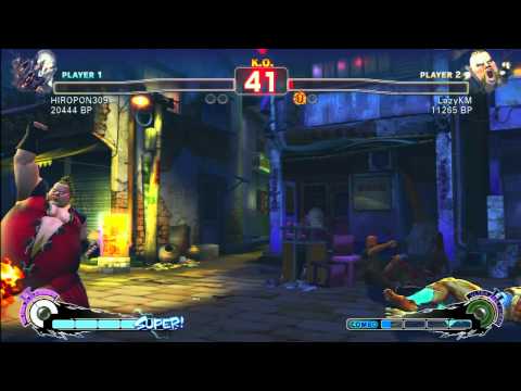 SSF4 Rank Match  HIROPON309 (SE)  vs  LazyKM (RU)