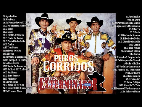 GRUPO EXTERMINADOR MIX SUS MEJORES CORRIDOS  ~ 2 HORAS MIX DE PUROS CORRIDOS DE GRUPO EXTERMINADOR