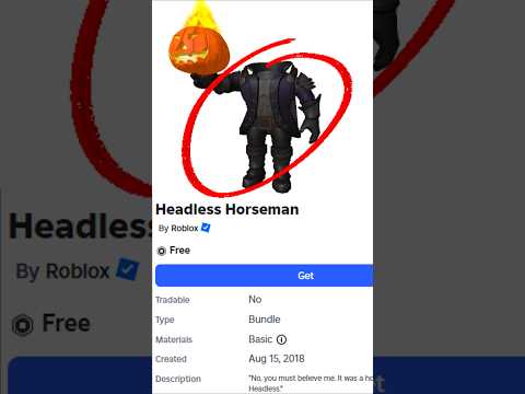 Get The Free Headless Now! #roblox #shorts
