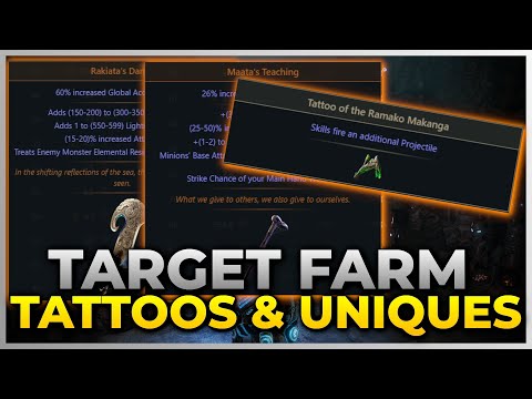 Target Farming Tattoo's and Uniques Path of Exile 3.22