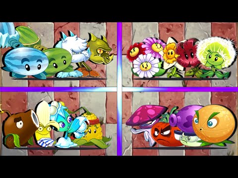 Random 4 Team Plants Battles | Who Will Win?