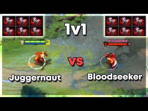 Juggernaut vs Bloodseeker with 6x Bashers | Level 30 Dota 2 1v1 | Who Will Win?