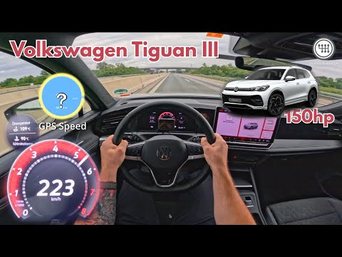 2025 VW Tiguan 1.5 eTSI POV Test Drive | Top Speed (GPS) | 0-100 |