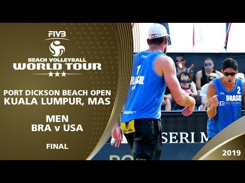 Волейбол Men's Final Game — BRA v USA — FIVB Beach Volleyball World Tour — Kuala Lumpur (MAS) — 3*