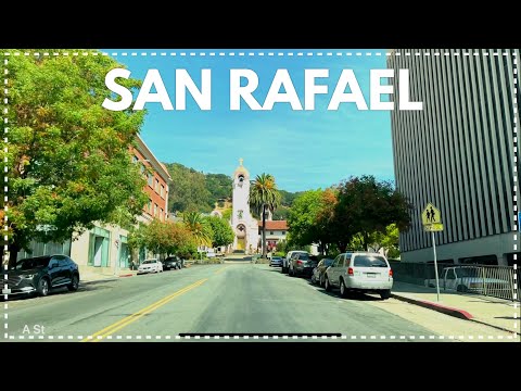 SAN RAFAEL - Driving Downtown - Dash Cam - 4K - California