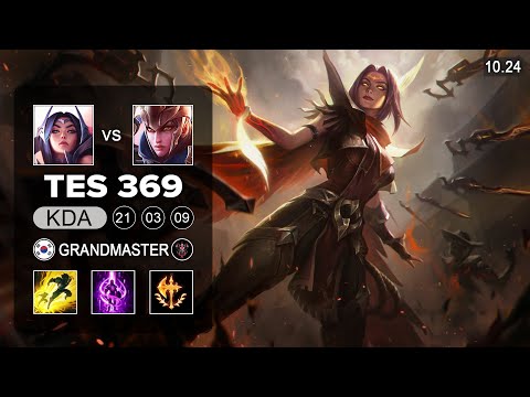 TES 369 Irelia Top vs Quinn - KR Grandmaster Patch 10.24