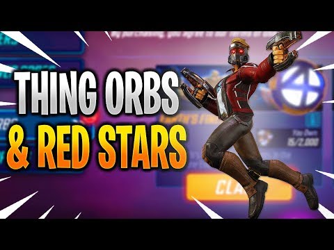 20+ Thing Orbs & Red Star Orb Opening! - MARVEL Strike Force - MSF