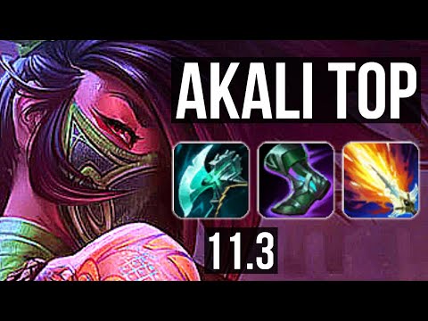 AKALI vs TRYNDAMERE (TOP) (DEFEAT) | 1.1M mastery, 400+ games, Dominating | TR Diamond | v11.3
