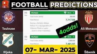 Download the video "2+ ODDS(Part 2)- FREE FOOTBALL PREDICTIONS FOR TODAY 7/03/2025 ( Bet Odds - Sure Banker )"