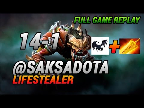 Lifestealer dota 2 pro gameplay @Saksadota 14-1