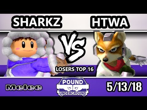 Pound Underground - Sharkz (Ice Climbers) Vs. HTwa (Sheik, Fox) - Smash Melee Losers Top 16
