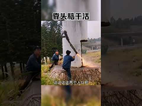 靠头脑干活還得臥龍鳳雛！￼ #十萬個為什麼 #搞笑 #高手在民間