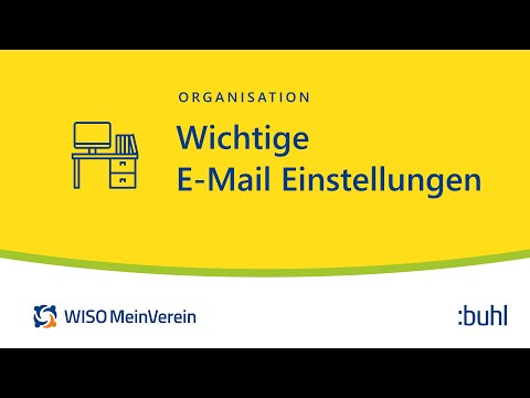 E-Mail-Einstellungen in WISO MeinVerein Web (Tutorial deutsch)