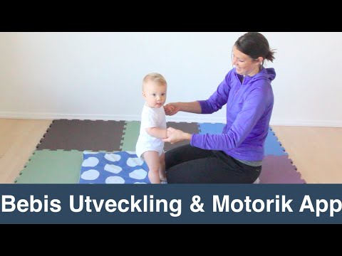 Bebis Gymnastik -Jag kan stå själv- Progression 1 - #9-12 Månader - Bebis Utveckling och träning.