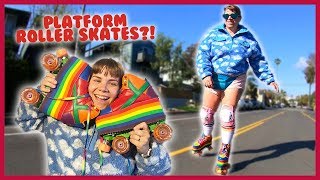 Roller Skating in Platform Shoes!