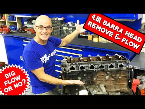 HOW TO: 4.0L BARRA-DISASSEMBLY AND HEAD FLOW TEST                          (MY FIRST BARRA)