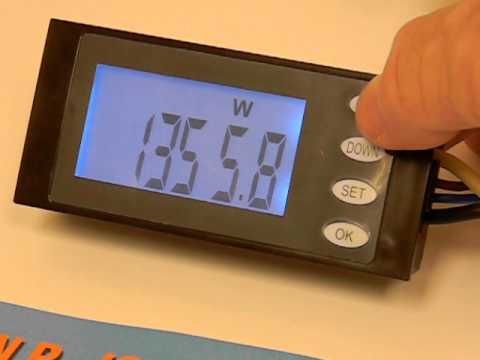Panel Meter, LCD Snap-in, AC Volts, 20Amp, 4.4KW 32407 ME