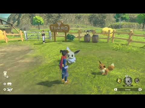 ALPHA SHINY EEVEE NEXT TO NORMAL EEVEE ON POKEMON ARCEUS LEGENDS ポケモン