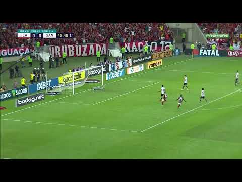 GOLAÇO DE GABIGOL DE COBERTURA CONTRA O SANTOS HD