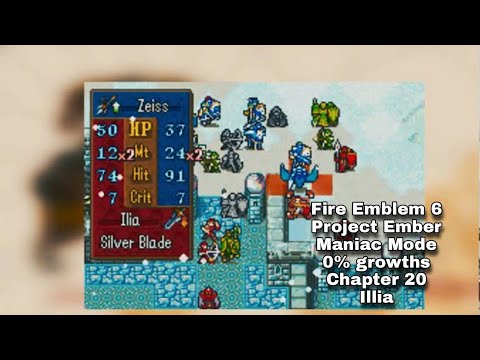 Fire Emblem 6 Project Ember Maniac Mode 0% growths Chapter 20 Illia