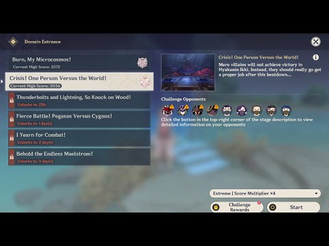 Hyakunin Ikki 2: Day 2 - Crisis! One Person Versus the World! [Genshin Impact][2.5 Event]