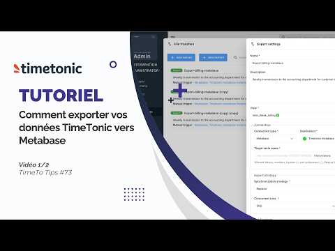 exporter vos données TimeTonic vers Metabase