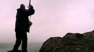 Iain Murray catching a Cliff Bay Turbot