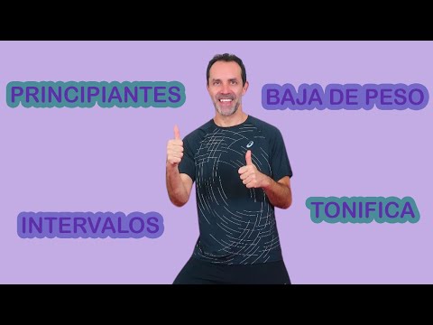 Baja de peso  y tonifica  con ejercicios en intervalos de alta intensidad para principiantes.