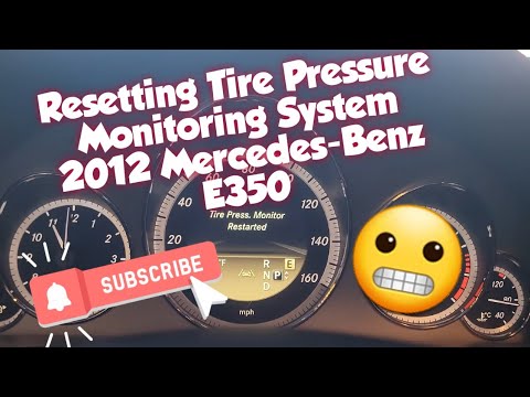 How to: Reset Tire Pressure Monitoring System 2012 Mercedes-Benz E350