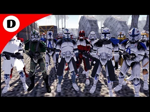 ALL CLONE COMMANDERS ARENA BATTLE - Men of War: Star Wars Mod