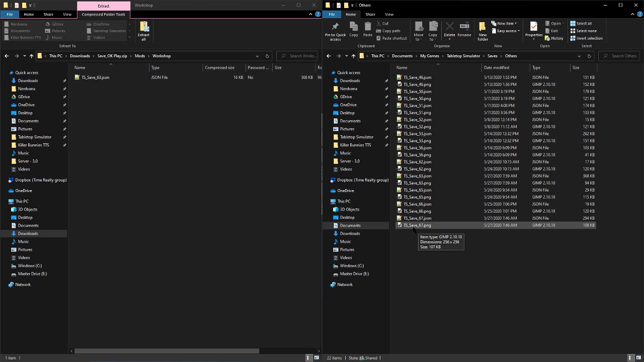 How to import a Tabletop Simulator mod from a zip folder