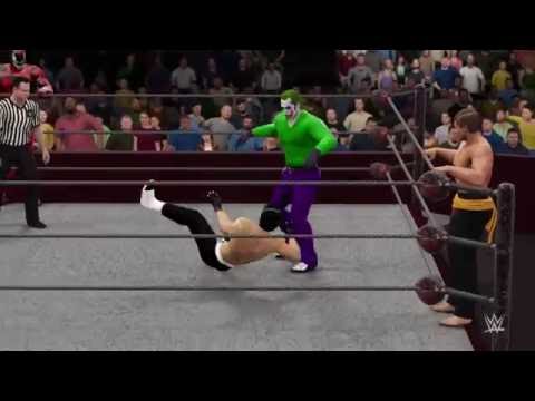 WWE 2K16 joker & carnage v bruce lee & jean claude van damme