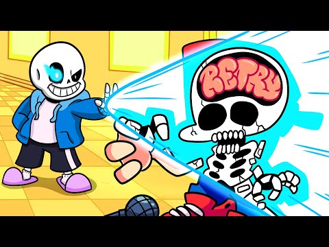 BOYFRIEND vs. SANS! Friday Night Funkin' Logic | Cartoon Animation