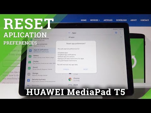 How to Reset App Preferences in HUAWEI MediaPad T5 - Restore Default Settings