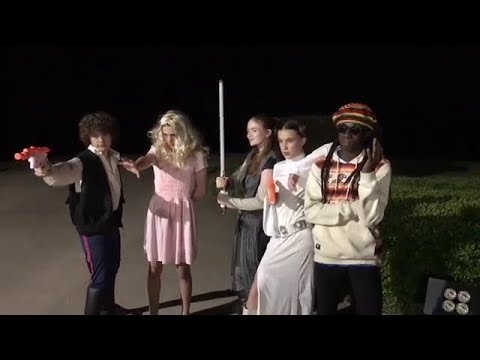 Stranger Things Cast celebrating Halloween